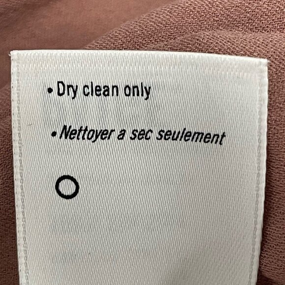 Paige Dusty Pink 100% Silk Long Sleeve Flowy Blouse Top Keyhole Flowy Size XS - Picture 12 of 12